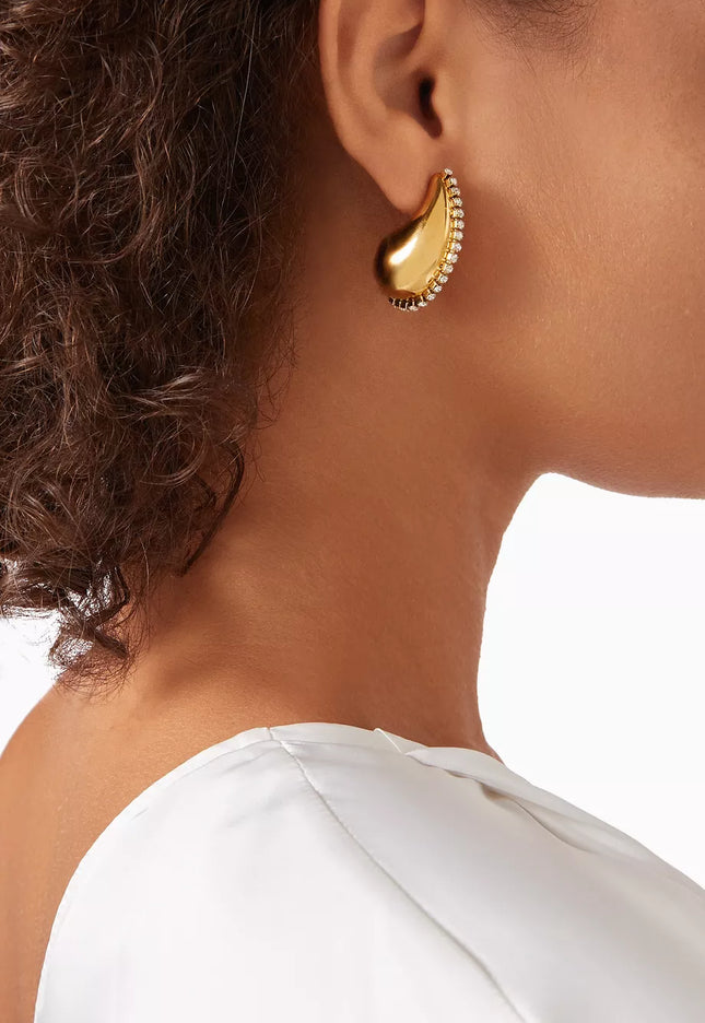 Starlit Teardrop Earrings – Where Elegance Meets Emotion In Solid Stainless Steel 18K Gold-Plate