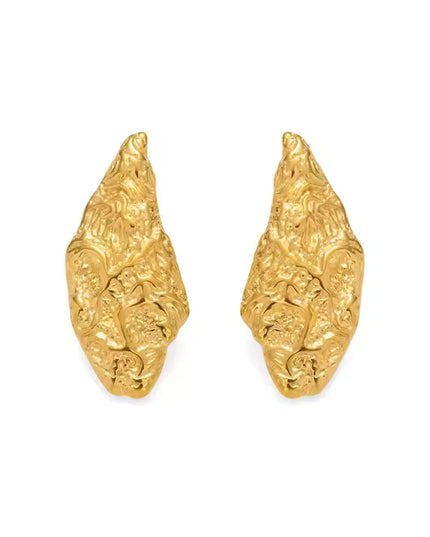 LIQUID GOLD TEXTURED EARRINGS