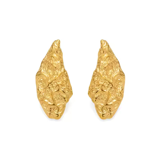 LIQUID GOLD TEXTURED EARRINGS