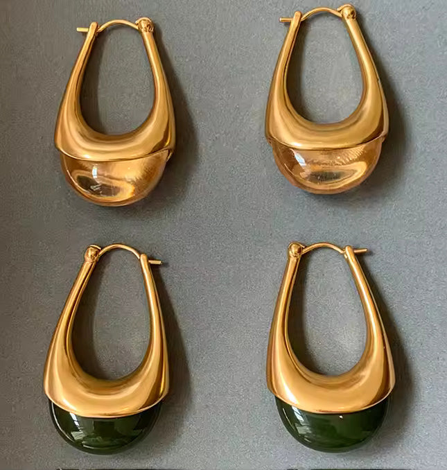 Exclusive: Custom Drop Earrings with Resin Detail