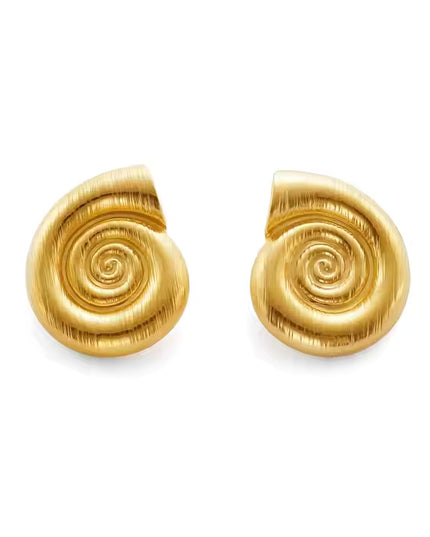 GOLDEN SPIRAL EARRINGS – MUSE HOOPS
