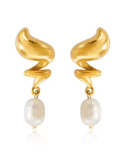 MUSE DROP EARRINGS – GOLD & PEARL