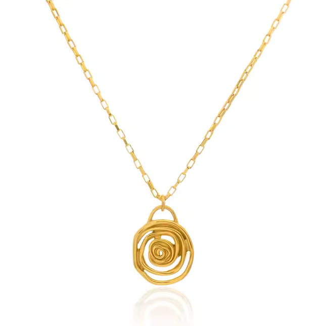 SPIRAL EMBRACE PENDANT NECKLACE
