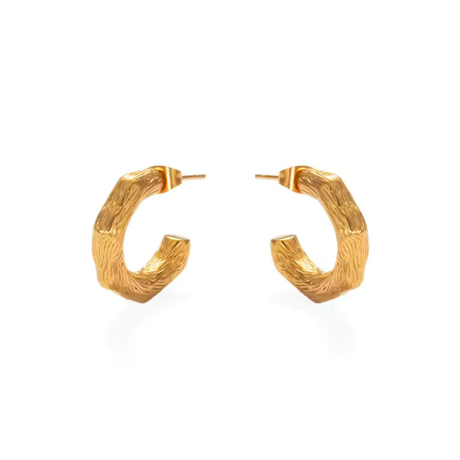 Golden Drift Hoops - EARRINGS