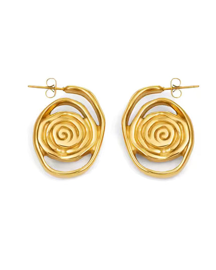 Golden Aura Earrings – Spin Your Energy Into Art