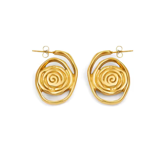 Golden Aura Earrings – Spin Your Energy Into Art