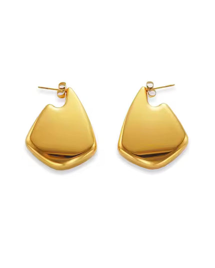 The Golden Echo Earrings – Bold Geometry, Soft Power