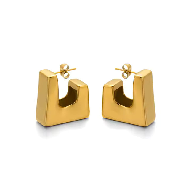 MODERN EDGE HOOPS - EARRINGS