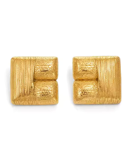 The Sculpted Block Earrings – Modern Texture Meets Artful Form