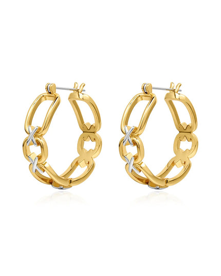 LUXE CHAIN HOOPS - EARRINGS - EXCLUSIVE