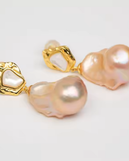 The Candy - A 925 Silver Natural Baroque Pearl Earrings