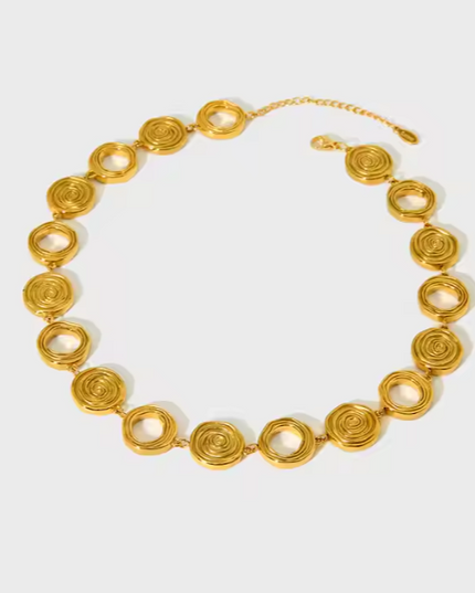 Canvas - Versace-style Coin Medallion Necklace