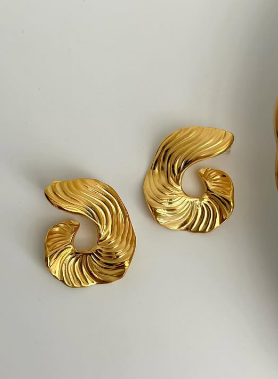 THE WAVE WITHIN made in Solid Stainless Steel with 18K Gold Plate