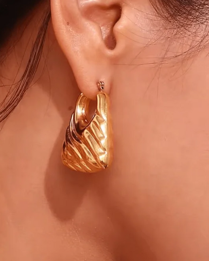 Golden Wave Hoops (Earrings) – Flow Into Your Bold Era