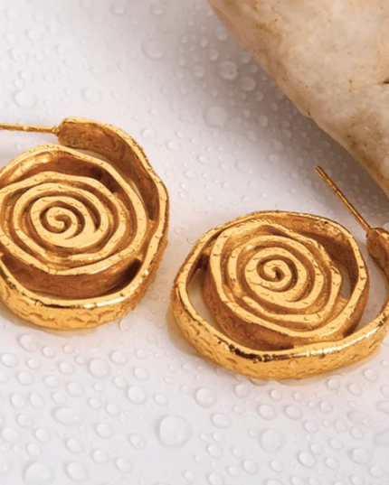 Golden Aura Earrings – Spin Your Energy Into Art