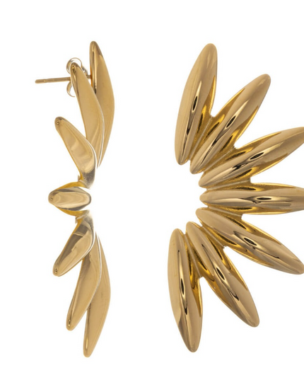 Flora Radiance Hoop Earrings – Bloom in Gold