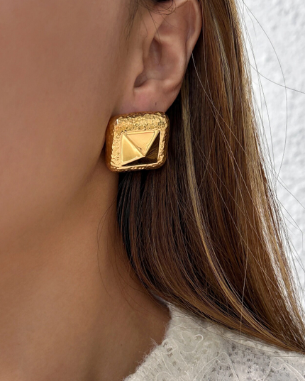 STUD ICON EARRINGS – BOLD. SCULPTED. UNAPOLOGETIC.