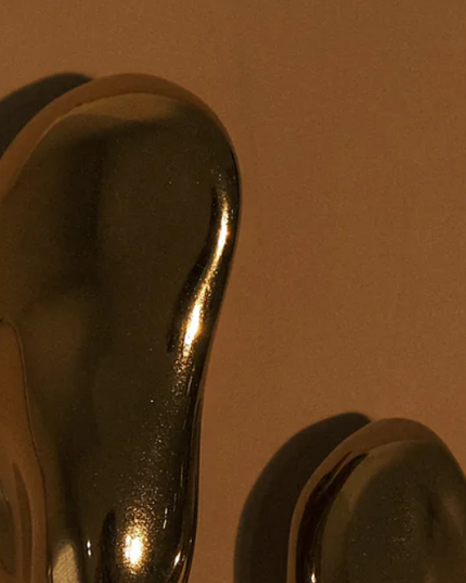 Bold Dual Sphere Earrings – Avant-Garde Gold