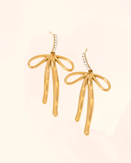 GOLD RIBBON DANCERS – DROP EARRINGS