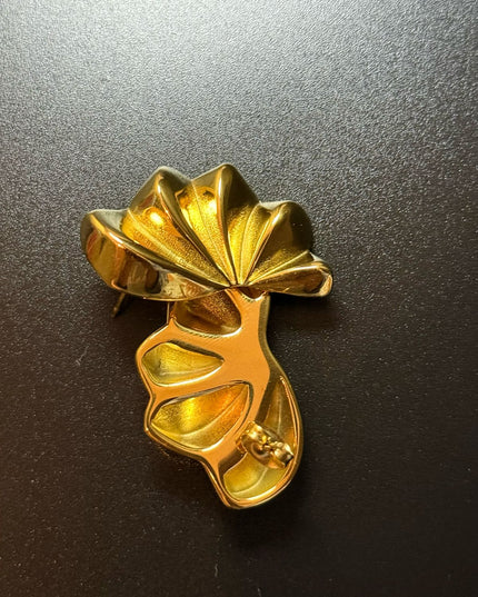 Aurora Bloom Studs – The Golden Petal Statement Earrings