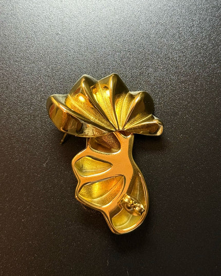 Aurora Bloom Studs – The Golden Petal Statement Earrings