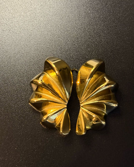 Aurora Bloom Studs – The Golden Petal Statement Earrings
