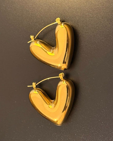 HEARTFELT HOOPS – PUFFED GOLD EDITION - EARRINGS