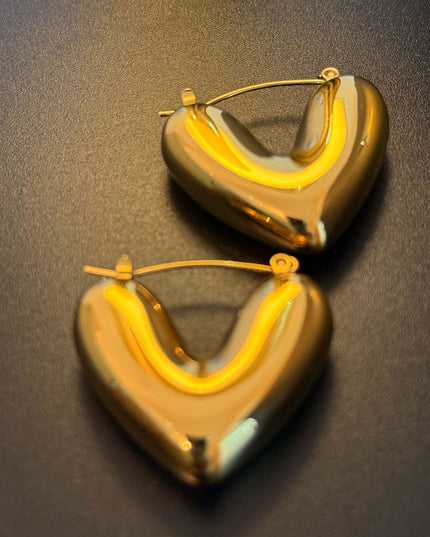 HEARTFELT HOOPS – PUFFED GOLD EDITION - EARRINGS