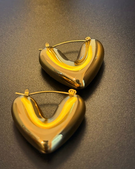 HEARTFELT HOOPS – PUFFED GOLD EDITION - EARRINGS