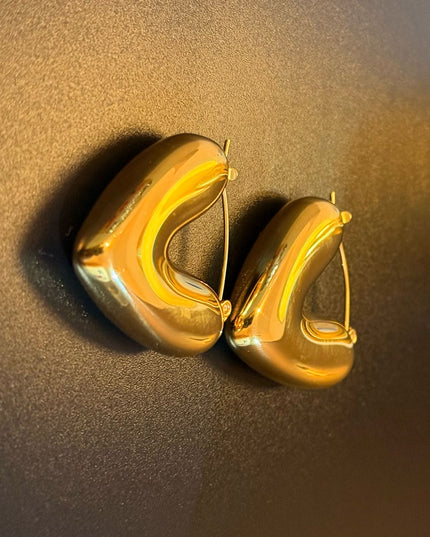 HEARTFELT HOOPS – PUFFED GOLD EDITION - EARRINGS