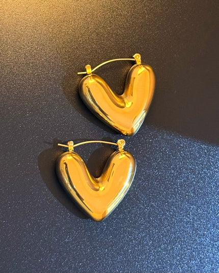HEARTFELT HOOPS – PUFFED GOLD EDITION - EARRINGS