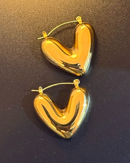 HEARTFELT HOOPS – PUFFED GOLD EDITION - EARRINGS