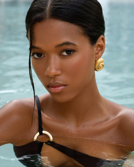 GOLDEN SPIRAL EARRINGS – MUSE HOOPS