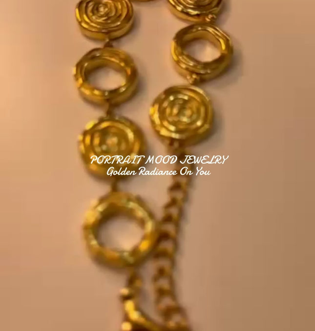 Canvas - Versace-style Coin Medallion Necklace