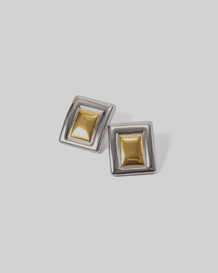 Edgy Echo Squares - Earrings
